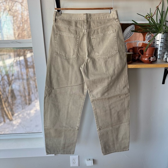 GAP Khaki Tan High Rise Seamed Barrel Pants Size 28 NEW - Picture 8 of 12